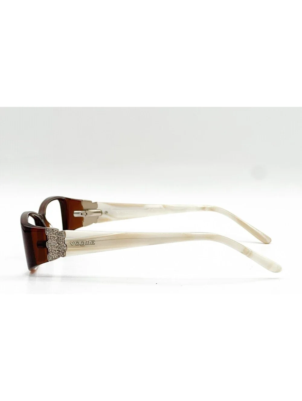 Vogue VO 2595-B 1665 Brown White Marble Square Authentic Eyeglass Frames 50-15